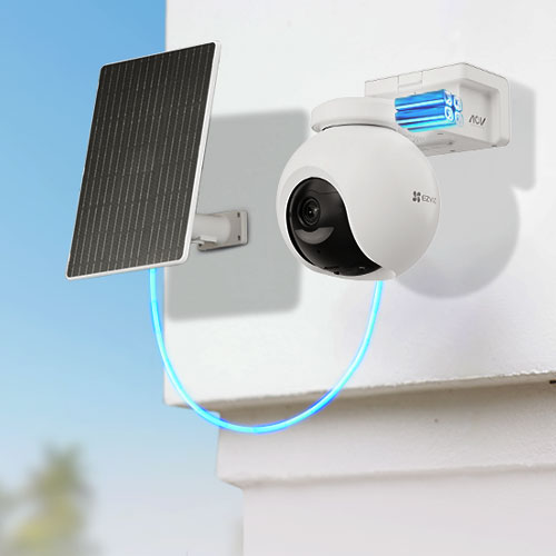 Kit de cámara de seguridad EZVIZ CS-CB8 3MP con panel solar de 4.5W para exteriores - Batería recargable 10400mAh