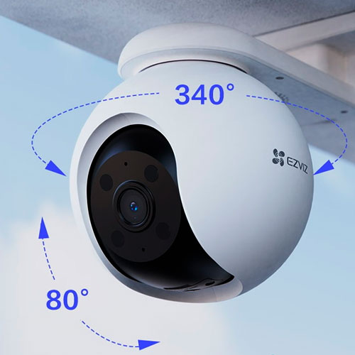 Cámara PT EZVIZ H8c 3K 5MP con visión 360° y autoseguimiento - Vigilancia exterior inteligente