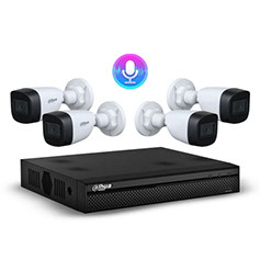 Kit 4 cámaras Dahua con micrófono